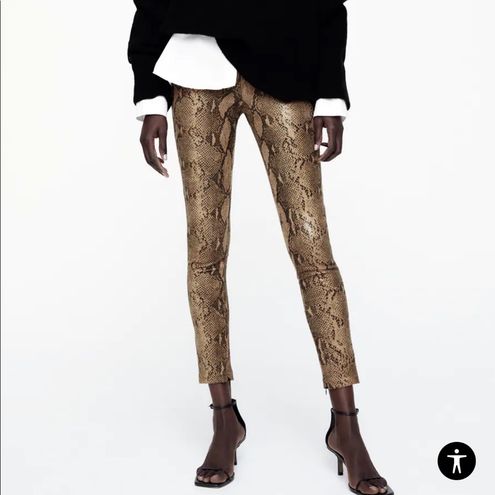 Zara Snakeprint Leggings